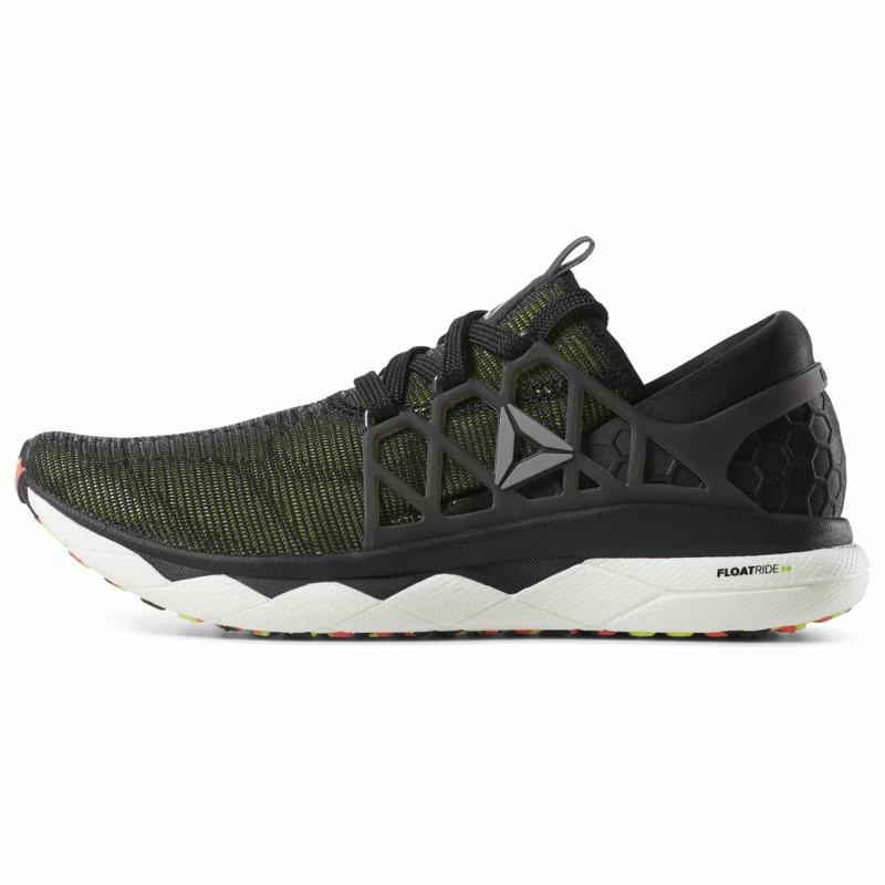 Adidasi Alergare Reebok Floatride Run Flexweave Barbati Negrii/Verzi Deschis Romania LA8818ZL